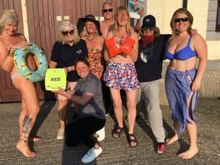 Defibrillator installed in Borth thanks to calendar girls and boys