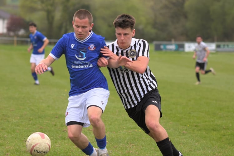 Bow Street Reserves and Caersws Development were evenly matched on Saturday (Photo: Bev Hemmings)