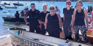 Porthmadog rowers at New Quay races