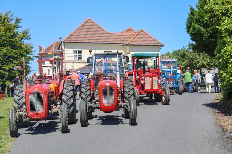 Tractors at Allt y Mynydd care home
