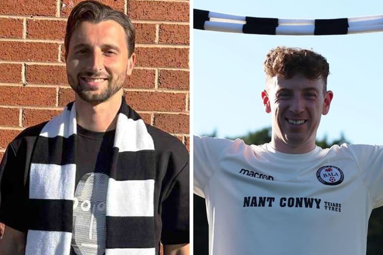 New Bala signings Jacob Tarasenko (left) and Dominic McGiveron
