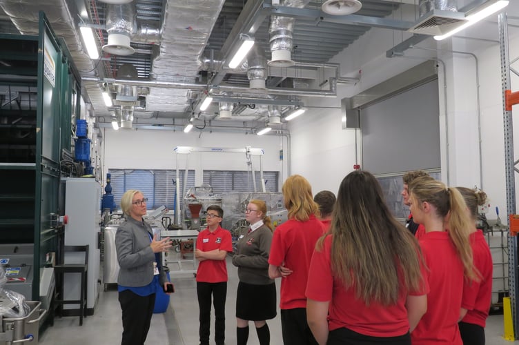 Year 10 pupils enjoying the STEM open days in Aberystwyth