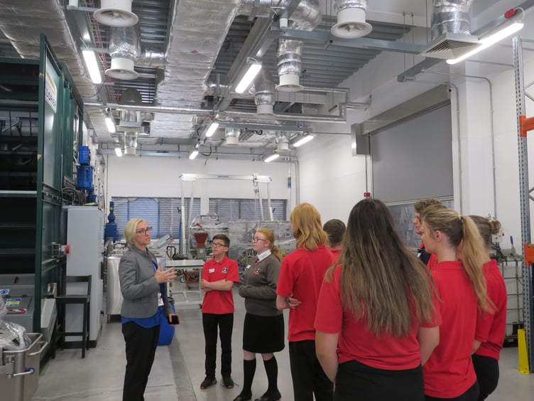 Year 10 pupils enjoying the STEM open days in Aberystwyth