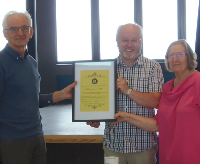 Ceredigion Museum honours Michael Freeman MBE