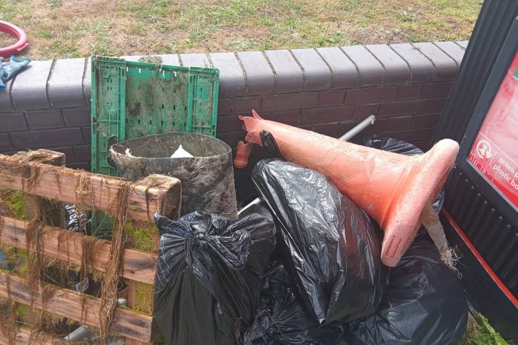 Some of the items cleaned up from the beach