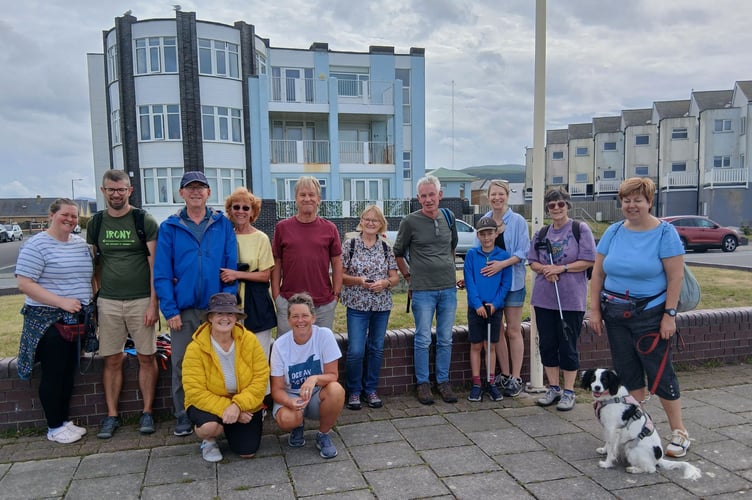 Some of the beach cleaners in Tywyn. Photo: Carrie Dunn