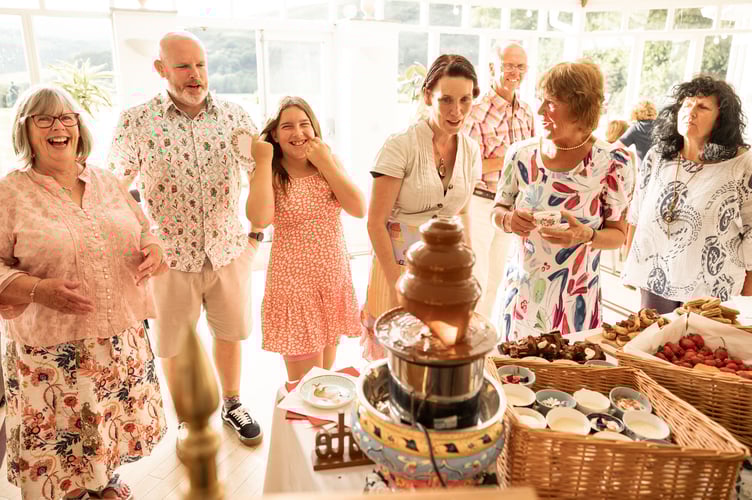 The desserts included eclairs and a popular chocolate fountain. Photo: Dan Jones Images