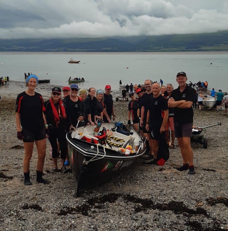MYC Porthmadog rowers at the Puffin Island Challenge Race