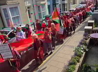 Protest for Palestine marches through Aberystwyth