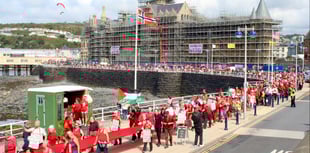 1,200 turn out for Aber protest calling for end to Gaza genocide