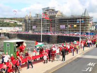 1,200 turn out for Aber protest calling for end to Gaza genocide