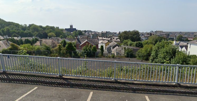 The existing tennis court, Aberaeron