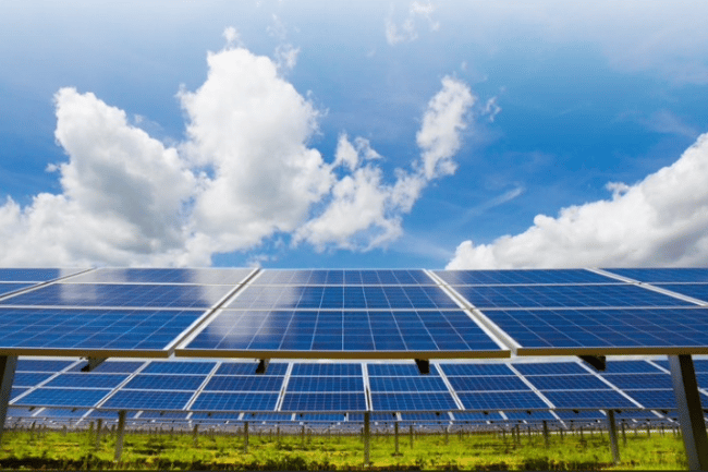 Solar farm stock image