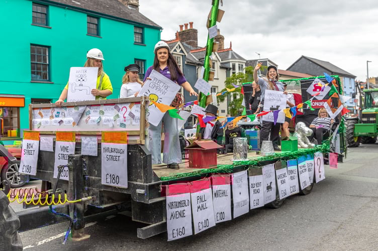 A Monopoly board was one of the fantastic floats on display at this year's parade