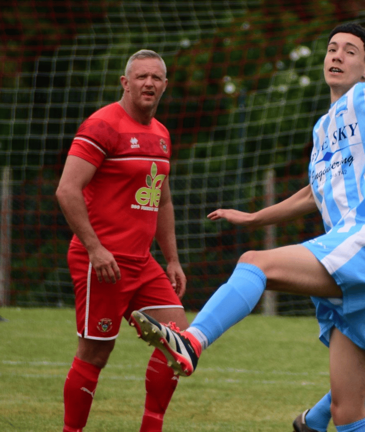 Lee Trundle playing for Newcastle Emlyn