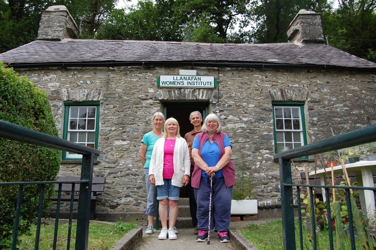 Some of the 'mavericks' behind Llanafan WI - Angela, Nicola, Adelle, and Carolin. Photo: Cambrian News