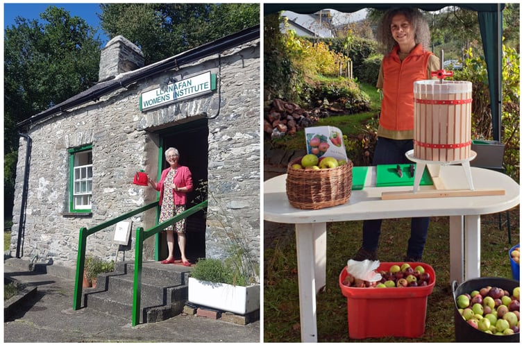 They now host an annual apple day each autumn thanks to equipment bought with funds donated from HDH Wills Charitable Trust. Photo: Llanafan WI