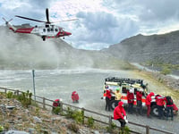 Mountain biker with fractured pelvis rescued