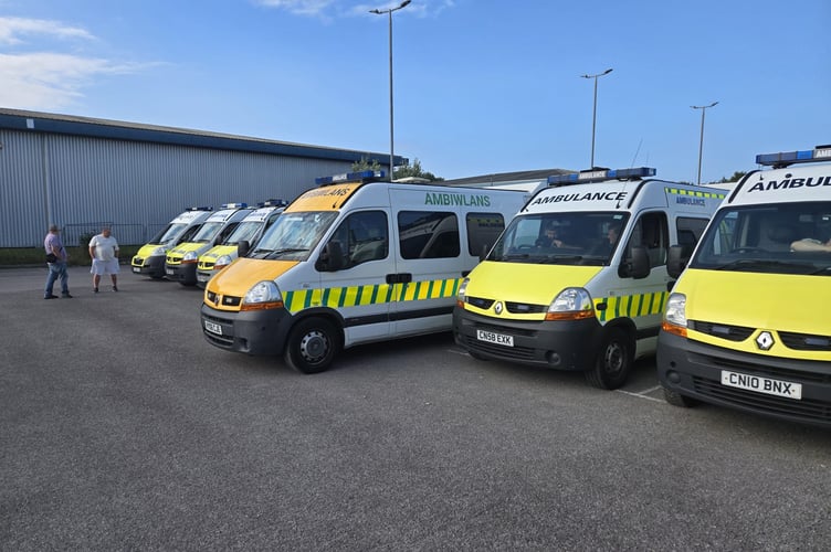 Ambulances leaving Cardiff for Ukraine