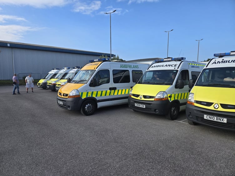 Ambulances leaving Cardiff for Ukraine