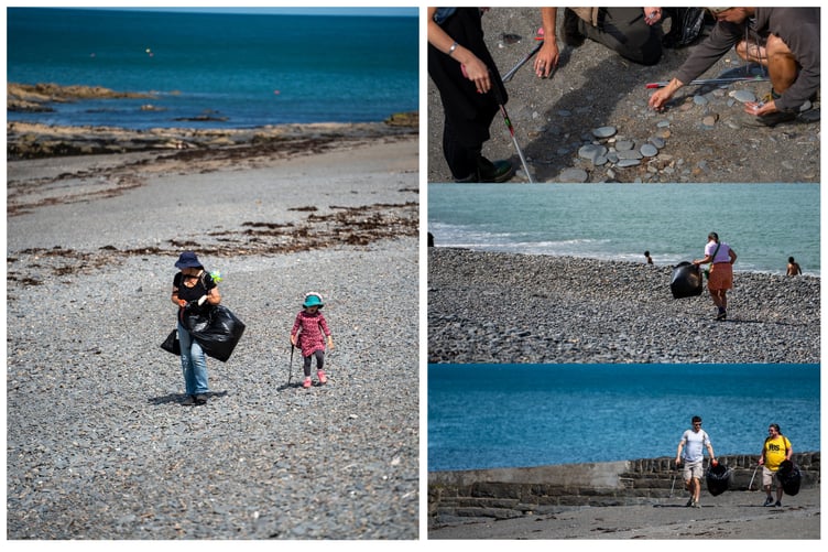 Litter pickers at the July clean-up event. Photo: Thrtyfive Creative Studio