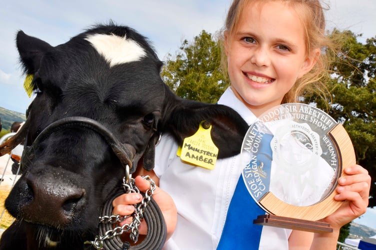 Champion Young Handler in the Dairy section was Emily Davies from Blaenporth