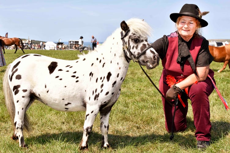 Sandra Davis with her champion minature horse