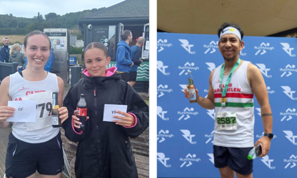 Llun 1af: Sophia Barker a Ella Phillips yn Poppit
Llun 2: Nathan De Pablo 10K Battersea