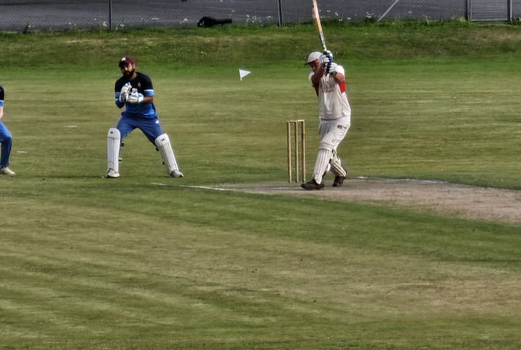 Talybont Rachel's v Commoners: Ben Harper driving square of the wicket