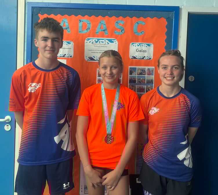 Nationals swimmers William Green, Kaya Szmigiero and Gwennan Filmer