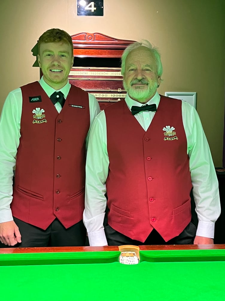 Snooker: Rhydian and Barry played for Wales in Leeds over the weekend