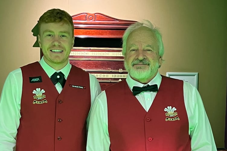 Snooker: Rhydian and Barry played for Wales in Leeds over the weekend