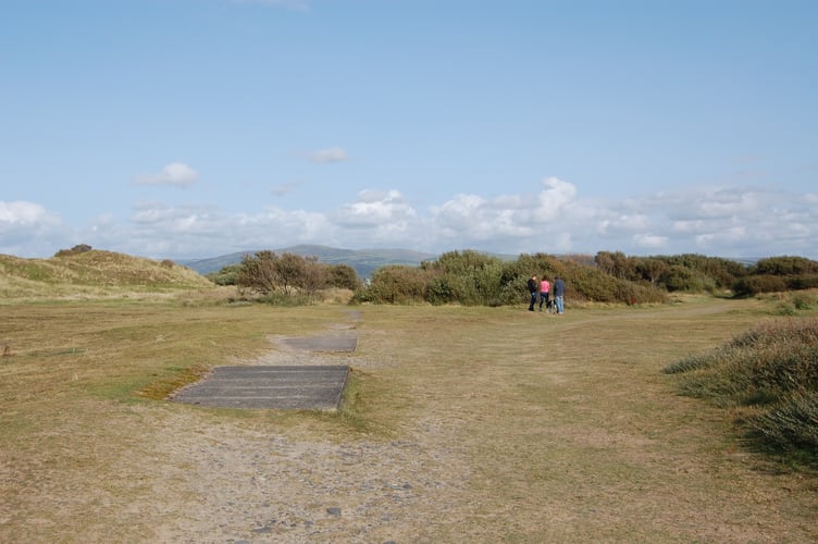 Ashley was last seen heading down a footpath towards the beach from Searivers Caravan Park. At the fork where the family are standing in this picture, they lose track of where he might have gone.