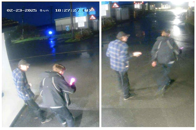 The last footage taken of Ashley Wilbraham - caught on CCTV leaving the Caravan Coast Caravan Park with his son Riley. Photo: Wilbraham Family/ Caravan Coast Caravan Park