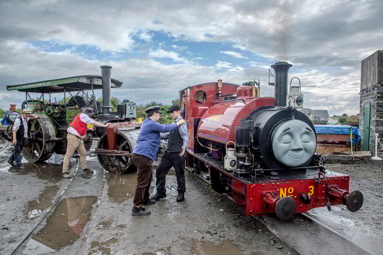 Volunteers reenacted famous scenes from the Railway Series books