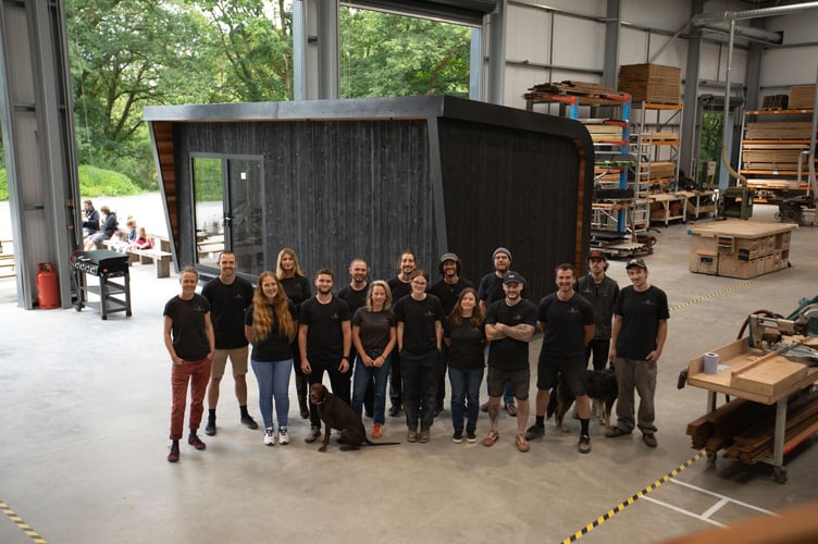 The Heartwood Saunas team. Photo: Nils Bussink