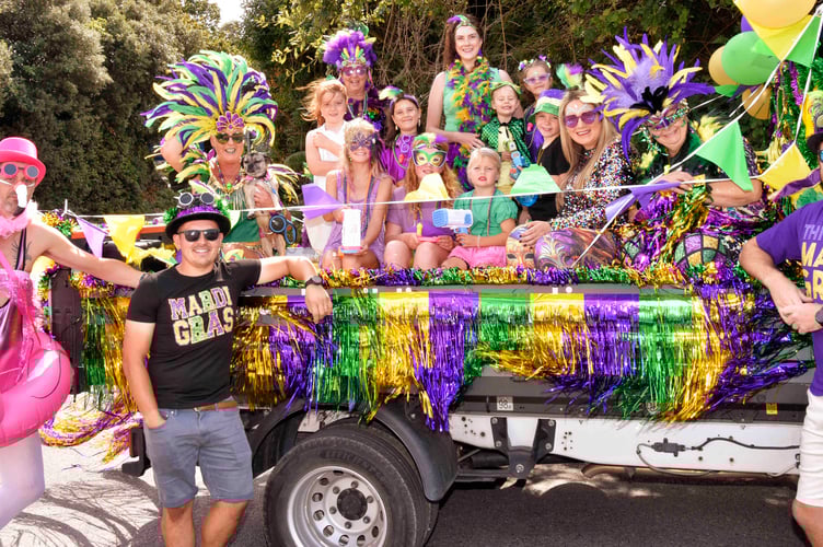 Residents of the town's Maesglas housing estate brought the Cardi Gras to the carnival