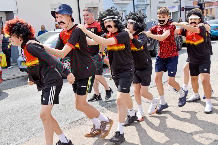Junior Cardigan RFC members got into the party atmosphere