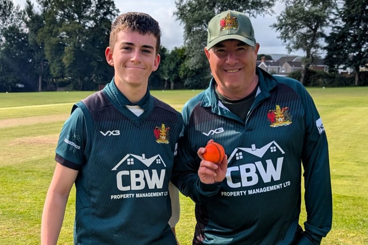 Aberystwyth's 15-year-old Iestyn Roberts posted a stylish unbeaten 54 off 63 deliveries whilst Jim Vaughan (right) rattled through the middle order to claim a fantastic five wickets