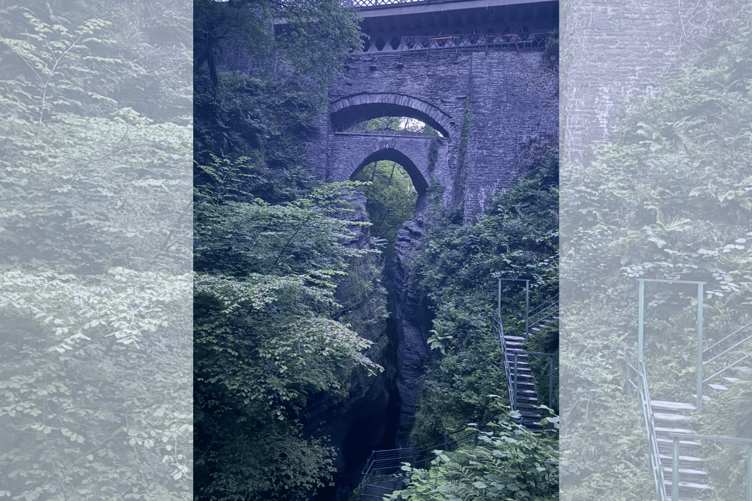 The Devil's Bridge is the lowest of the three bridges