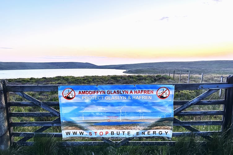 This banner was taken from the gate of the Glaslyn Nature Reserve in July