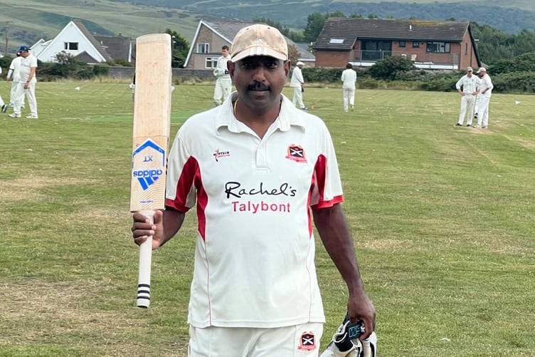 Phil Abraham after scoring 77