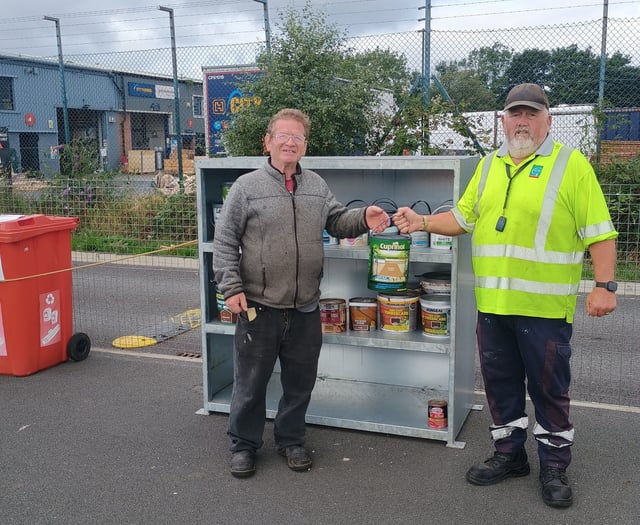 Free paint at Gwynedd recycling centres