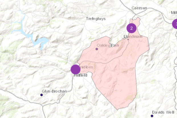 Llanidloes residents were impacted by both a pipe leak in Llandinam and a burst water pipe near Newtown on Sunday 9 August