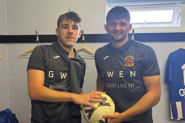 Machynlleth's Callum Humphreys and Alfie Westwood