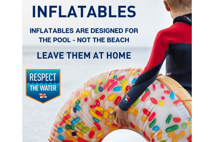 The RNLI advises against taking inflatables to the beach. Image: Barmouth RNLI