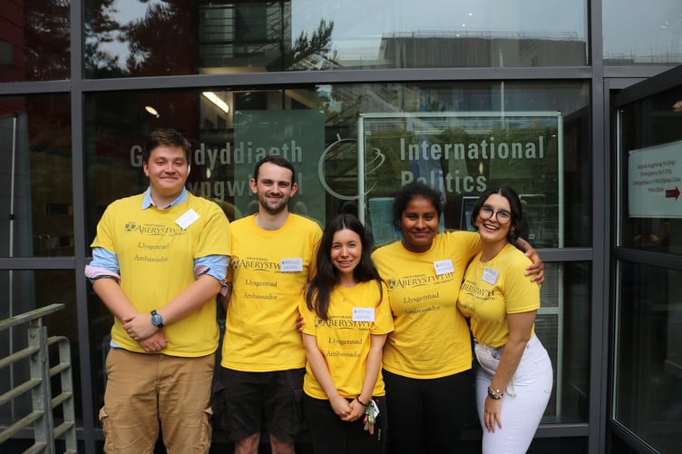 GiGi (far right) is a student ambassador for the politics department at the university. Photo: Gladys Garcia