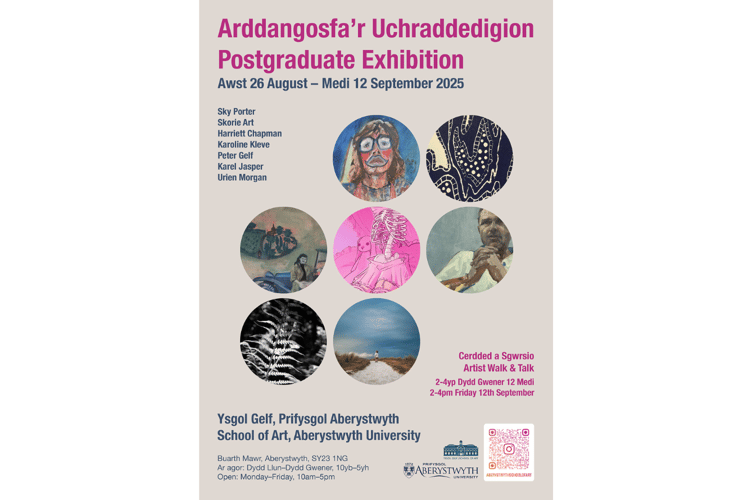 Aberystwyth University’s postgraduate artists are unveiling their 2025 exhibition