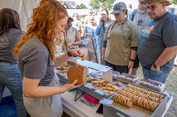 Festival-goers enjoyed the sunshine and samples on offer