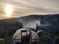 Breaking: Roof collapses as fire burns at Machynlleth home
